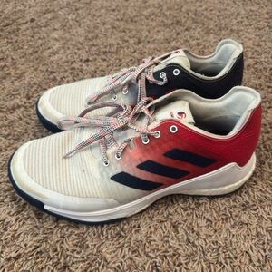 ADIDAS CrazyFlight USAV Red White Navy USA Volleyball Shoes womens 9 used